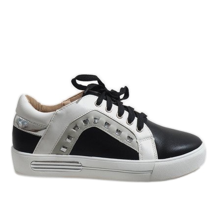 Zapatillas de mujer negras cuñas BH-115 negro