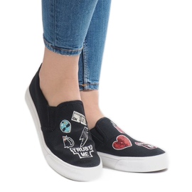 Zapatillas slip-on negras NB102P negro
