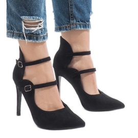 Botas negras de tacón 6613-5 negro