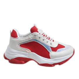 Zapatos deportivos rojos de moda 2018-6 blanco