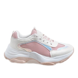 Zapatos deportivos de moda rosa 2018-6 blanco