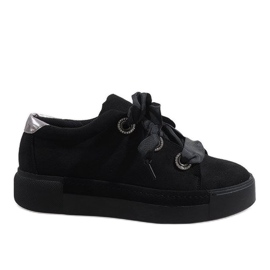 Zapatillas negras con cordones 1507 negro