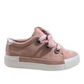 Zapatillas con cordones 1507 rosa