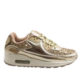 Zapatos deportivos Gold Shiny B64-1 dorado Zapatos deportivos Gold Shiny B64-1 dorado