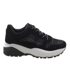 Zapatos deportivos negros de moda 61012
