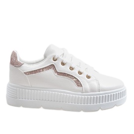 Zapatillas blancas en la plataforma BM1980 blanco Zapatillas blancas en la plataforma BM1980 blanco