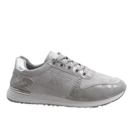 Zapatillas deportivas grises con estrella XSM101-19