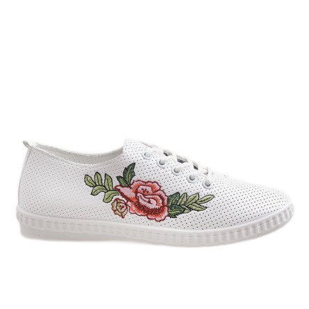 Zapatillas blancas con flor FC221-9 blanco Zapatillas blancas con flor FC221-9 blanco