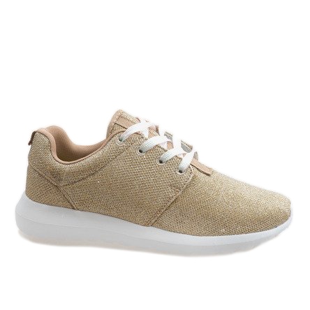 Zapatos deportivos dorados brillantes B62-4