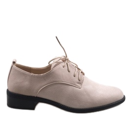 Zapatos de jazz beige, zapatos de ante C-7183