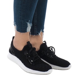 Zapatilla deportiva malla negra G8347-1 negro