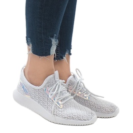 Calzado deportivo de malla blanca G8347-1 blanco