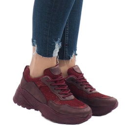 BY-080 calzado deportivo burdeos rojo multicolor BY-080 calzado deportivo burdeos rojo multicolor