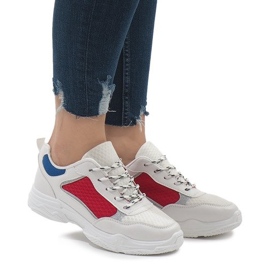 Calzado deportivo multicolor de moda YM-31 blanco