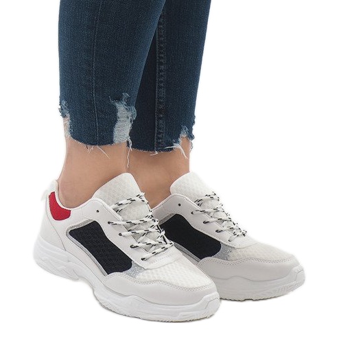 Calzado deportivo multicolor de moda YM-31 Negro blanco rojo Calzado deportivo multicolor de moda YM-31 Negro blanco rojo