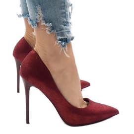 Tacones altos clásicos granate AT-0596-L rojo