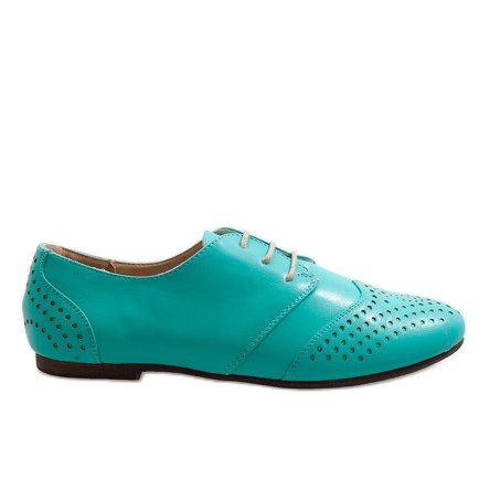 Zapato de jazz calado verde oxford 1