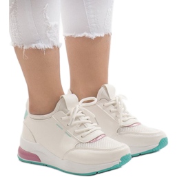Calzado deportivo multicolor de moda YM-31 L.GREEN blanco Calzado deportivo multicolor de moda YM-31 L.GREEN blanco