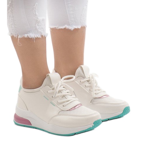 Calzado deportivo multicolor de moda YM-31 L.GREEN blanco
