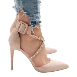 Tacones de ante rosa GH11547 rosado