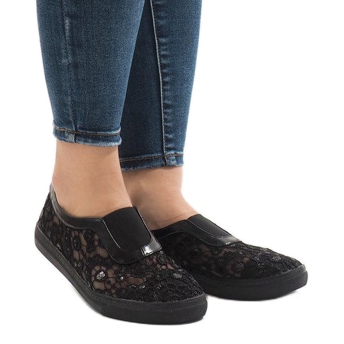 Zapatillas HC232 de encaje negro