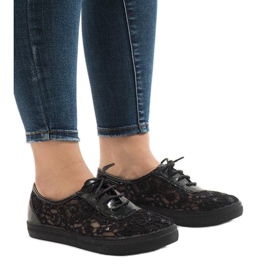 Zapatillas HC235 de encaje negro