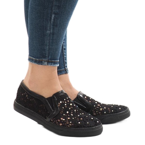 Zapatillas HC233 de encaje negro