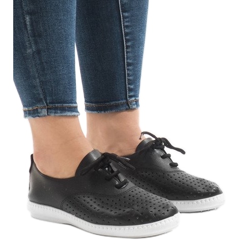 Zapatillas negras caladas HR61116 negro Zapatillas negras caladas HR61116 negro