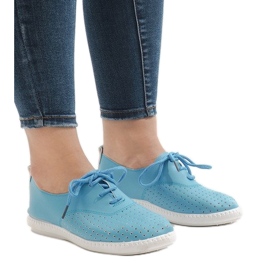 Zapatillas negras caladas HR61116 azul