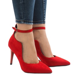 Botas rojas con tacón B-54 rojo