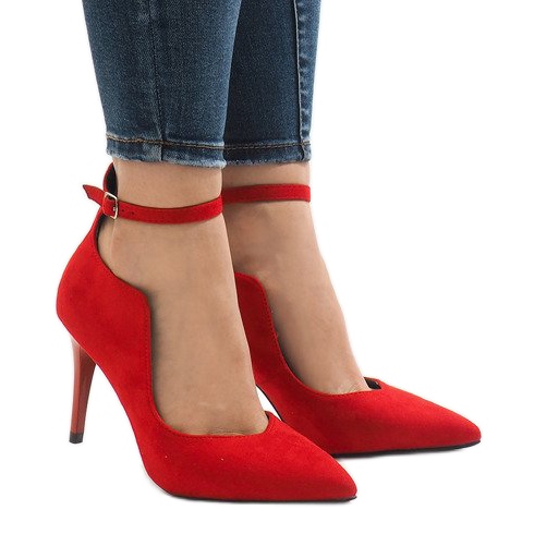 Botas rojas con tacón B-54 rojo