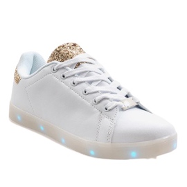 Zapatillas blancas brillantes 7-P7936F1-12 blanco