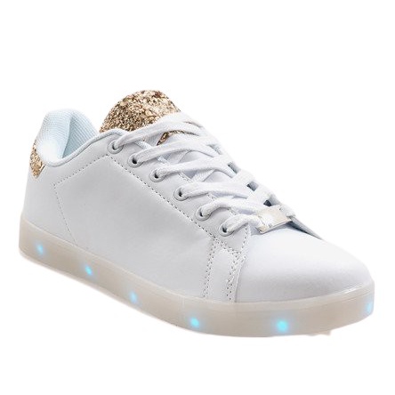 Zapatillas blancas brillantes 7-P7936F1-12 blanco