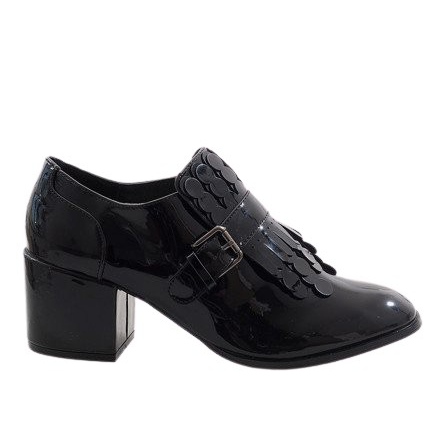 Botines de tacón lacado negro PZY-02 Botines de tacón lacado negro PZY-02