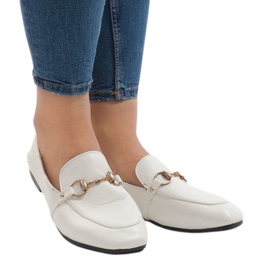 Mocasines blancos de bailarinas YJX001-9