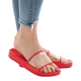 Zapatillas rojas transparentes 815 rojo