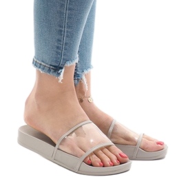 Zapatilla gris transparente 815