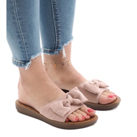 Zapatillas rosa con lazo 6376-2 rosado