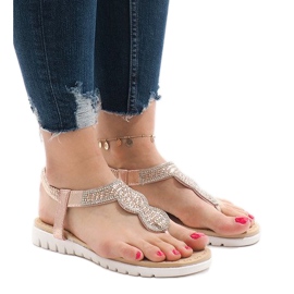 Sandalias rosa con adornos S11