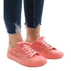 Zapatillas con cordones rosas RL-673 rosado