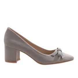 Tacones altos ante gris 7075-P