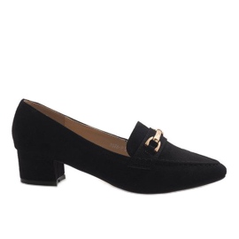 Tacones altos ante negro 7078-P