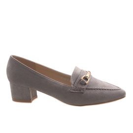 Tacones de ante gris 7078-P