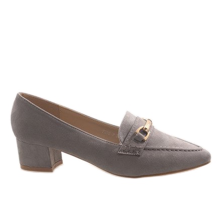 Tacones de ante gris 7078-P