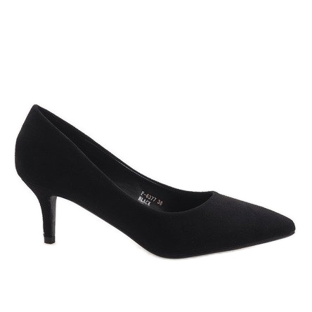 Bombas negras en el talón P-6377 negro Bombas negras en el talón P-6377 negro