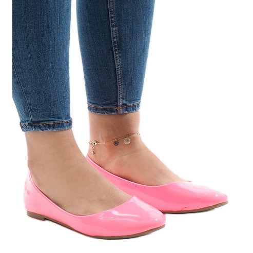 Bailarinas clásicas de charol rosa L809 rosado