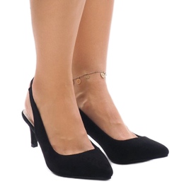 Zapatos negros de tacón con banda elástica 16337-242 Zapatos negros de tacón con banda elástica 16337-242