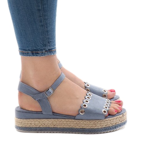 Sandalias azules en la plataforma 99-46 Sandalias azules en la plataforma 99-46