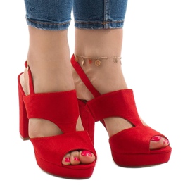 Sandalias rojas en el poste JS-8001 rojo Sandalias rojas en el poste JS-8001 rojo