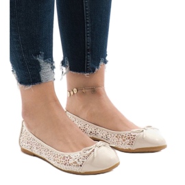Bailarinas beige calado 98-5y
